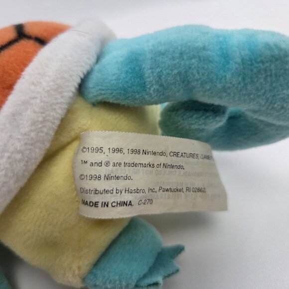 Pokemon Squirtle 5" Plush Stuffed Animal Beanbag 1998 - Picture 6 of 6